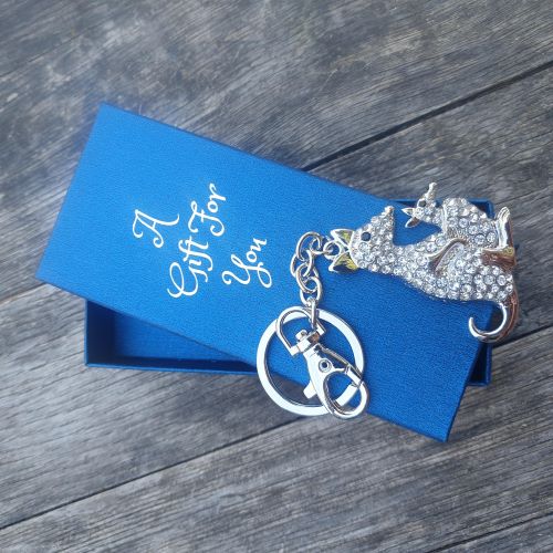 Joey Roo Key Ring Australian Kangaroo Keyring Boxed Gift | Silver Kangaroo & Joey | Aust ...