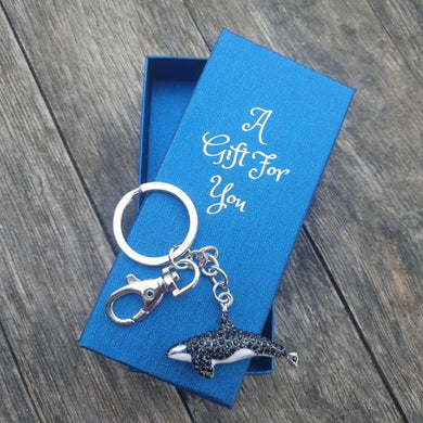 Killer whale keyring keychain boxed gift 