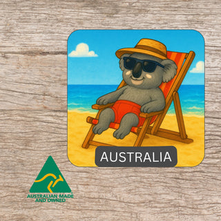 Koala Sunbathing Australian Made Magnet Tourism Gifts 