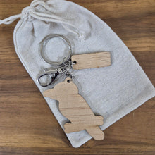 Load image into Gallery viewer, Kookaburra Bird Wooden Keychain Keyring Bag chain | Australian Made Gifts