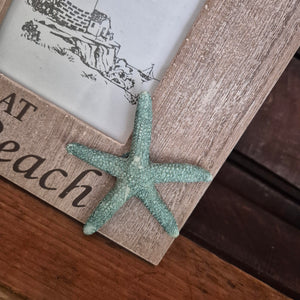 Seaside Photo Frame | Wooden Stand Alone Life Is Better In Flip Flops Ocean Seaside Gift