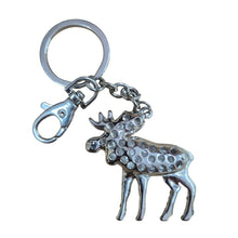 Load image into Gallery viewer, Moose Keyring | Large North American Moose Keychain Gift | Bag Chain American Animal