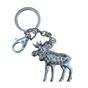 Moose Keyring | Large North American Moose Keychain Gift | Bag Chain American Animal