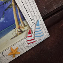 Load image into Gallery viewer, Seaside Photo Frame | Wooden Stand Nautical Themed Decor | Ocean Decorative Gift