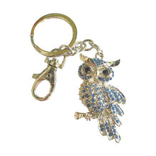 Load image into Gallery viewer, blue owl keyring keychain gift 