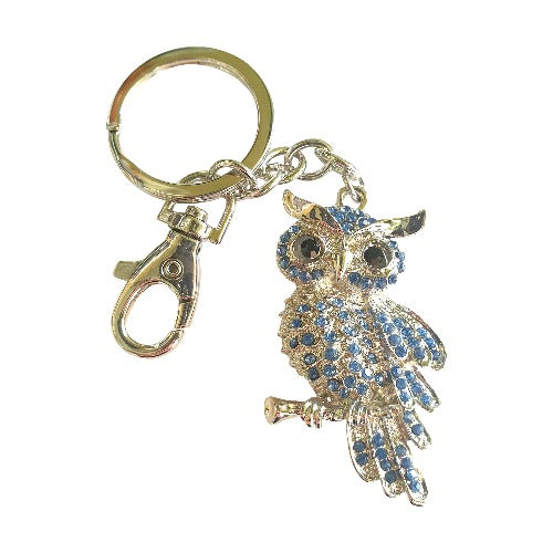 blue owl keyring keychain gift 