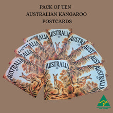 Load image into Gallery viewer, POSTCARD | Pack Of Ten Postcards | Australian Kangaroo | Designed &amp; Made In Australia Tourism Gifts
