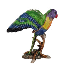 Load image into Gallery viewer, Australian Lorikeet Parrot Trinket Jewellery Box | Australia Parrot Ornament | Australiana Gift