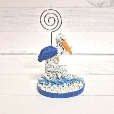 Pelican Ornament Card Holder | Post Card Display Holder | Pelican Ocean Gift
