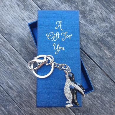 Penguin keyring keychain bag chain boxed gift 