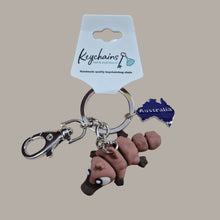 Load image into Gallery viewer, Australian Made Sustainable 3D Platypus keyring keychain bag chain gift 