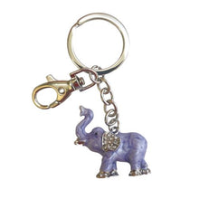 Load image into Gallery viewer, Elephant Keyring | Lucky Purple Cute Elephant Keychain Gift | Elephant Lover Gifts