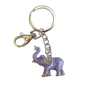 Elephant Keyring | Lucky Purple Cute Elephant Keychain Gift | Elephant Lover Gifts