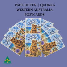 Load image into Gallery viewer, POSTCARDS | Pack Of Ten | Western Australia Quokka | Made In Australia Postcards