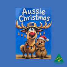 Load image into Gallery viewer, Quokka Aussie Christmas Postcards | Pack Of 10 | Funny Aussie Christmas Reindeer &amp; Quokka
