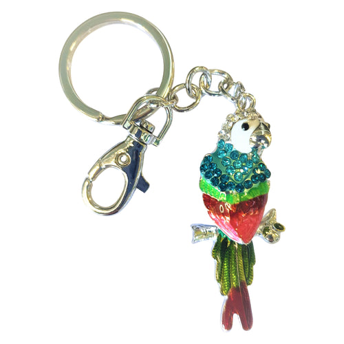 Australian Parrot Keyring Gift | Rainbow Parrot Gift | Colourful Keychain Bag Chain