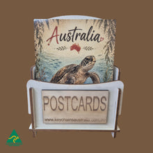 Load image into Gallery viewer, Australiana Postcard Display Stand |  96 Assorted Australiana Postcards | Small Wooden Display Stand