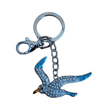 Seagull Keychain | Ocean Seaside Bird Keyring | Beach Seagull Gift