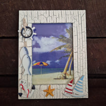 Load image into Gallery viewer, Seaside Photo Frame | Wooden Stand Nautical Themed Decor | Ocean Decorative Gift