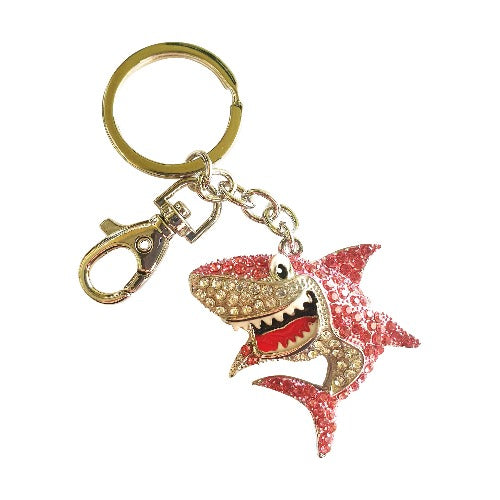 pink ocean shark keyring keychain gift 