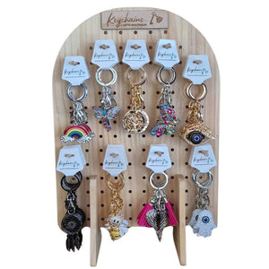 Spiritual Garden Keychain Display | Wooden Easy To Display Keyring - Bag Chain Gifts