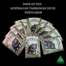 Load image into Gallery viewer, POSTCARD | Pack Of Ten Postcards | Australian Tasmanian Devil | Australian Made Tourism Gifts