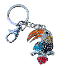 Load image into Gallery viewer, Toucan Tropical Bird Keychain Gift | Colourful Tropical Bird Keyring Bag Chain