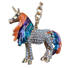 Load image into Gallery viewer, Rainbow Unicorn Keychain Bag Chain Gift | Mythical Colourful Keyring | Magical Creature