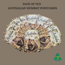 Load image into Gallery viewer, POSTCARD | Pack of Ten Postcards | Australian Wombat | Made In Australia Gifts