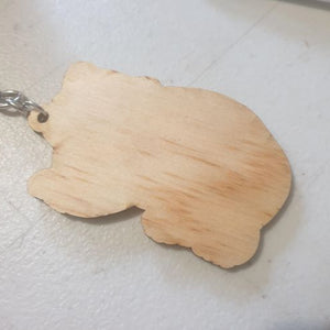 Wombat Wooden Keychain Keyring Bag chain | Australian Made Gifts | Tourist Gifts