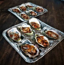 Load image into Gallery viewer, Eazy Azz Oyster Tray 350 Bulk Pack | Aluminum Cooking BBQ Oven Tray Seafood Cooking