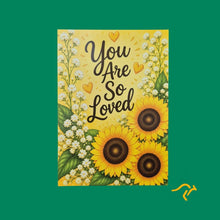 Load image into Gallery viewer, You are so loved sunflower garden postcard snail mail journal card 