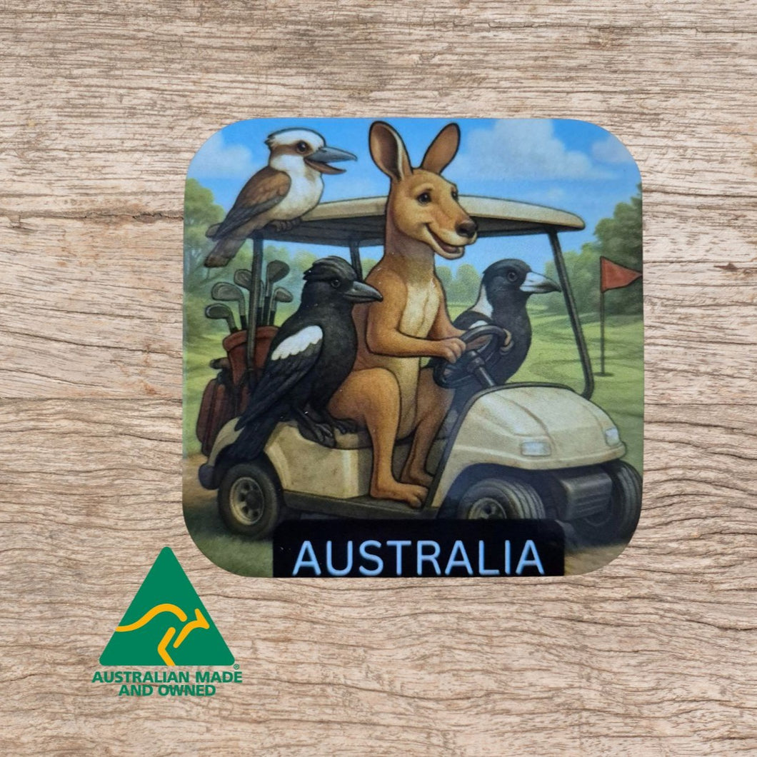 Magnet | Australiana Golf Animals | Funny Tourism Gift | Australian Made Gift | Australiana Gift