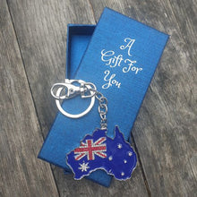 Load image into Gallery viewer, Australian Map keyring boxed gift 