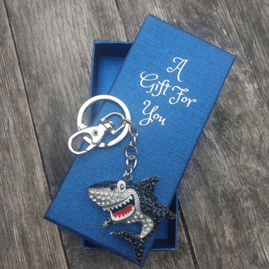 Black shark keyring keychain bag chain boxed gift 
