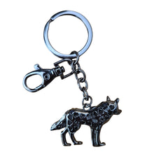 Load image into Gallery viewer, Wolf Keychain | Majestic Black Wolf Keyring Bag Chain | Wild Wolf Gift