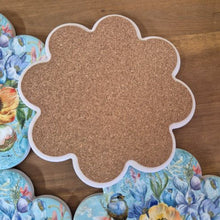 Load image into Gallery viewer, Garden Flower Blue Bird Gift Set | Bird &amp; Flower Ceramic Kitchen Table Coasters &amp; Tray Set