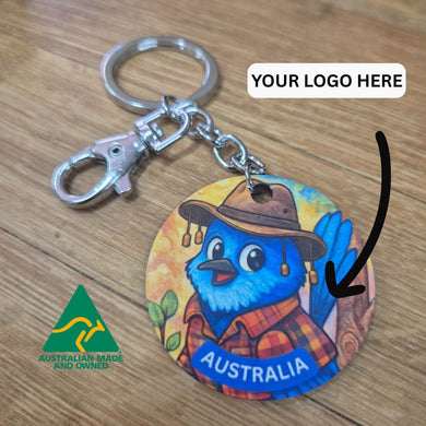 Australian Made Keychain | Your Logo Custom Keyrings | Bluey The Bush Wren