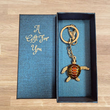Load image into Gallery viewer, Turtle Keyring Boxed Gift | Gold Orange Turtle Keychain Ocean Gift | Bag Chain | Bag Charm