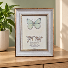 Load image into Gallery viewer, Photo Frame | Stand Alone Wooden Frame | Cream Rustic Look | 6 x 8 in Photo Insert