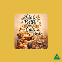 Load image into Gallery viewer, Gift Pack | Life Is Better With Cats &amp; Books | Australian Designed &amp; Made | Cat Lover Gift