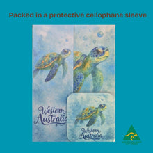 Load image into Gallery viewer, Gift Set | Western Australian Turtle | Bookmark - Magnet &amp; Postcard Gift Set | Australian Made Gifts