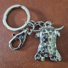 Load image into Gallery viewer, Cow Keyring Keychain | Cute Pink Highlander Cow Boxed Gift | Cow Lover Gifts Farm Animal