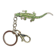 Load image into Gallery viewer, Green silver Australian Crocodile keyring keychain gift 