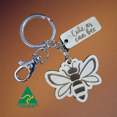 cute as can bee sustainable keyring keychain bag chain gift 