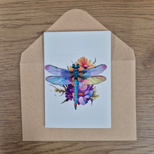 Load image into Gallery viewer, Dragonfly Colourful Gift Cards | Assorted Colourful Dragonfly Cards | Price Per Unit