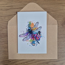 Load image into Gallery viewer, Dragonfly Colourful Gift Cards | Assorted Colourful Dragonfly Cards | Price Per Unit