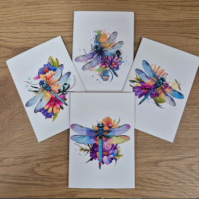 Dragonfly Colourful Gift Cards | Assorted Colourful Dragonfly Cards | Price Per Unit