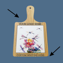Load image into Gallery viewer, Dragonfly Customer Engraved Cheeseboards | Price Includes 6 Custom Engraved Cheeseboards