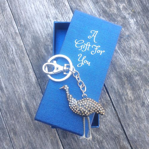 Australian Emu Keyring Boxed Gift | Keychain Bag Chain Tourist Wildlife Park Gift | Bag Chain